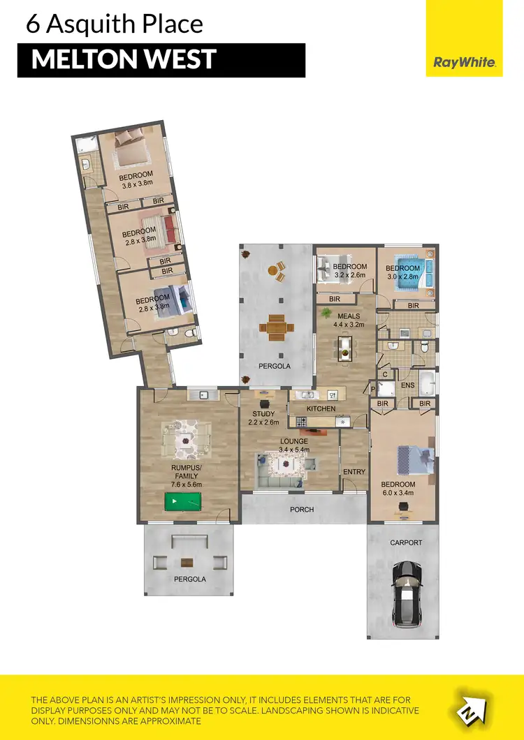 Floorplan of Homely house listing, 6 Asquith Place, Melton West VIC 3337