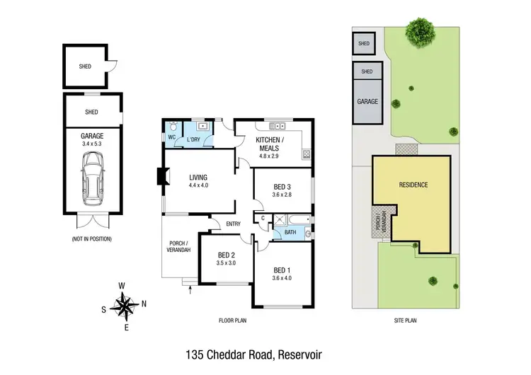 Floorplan of Homely house listing, 135 Cheddar Road, Reservoir VIC 3073