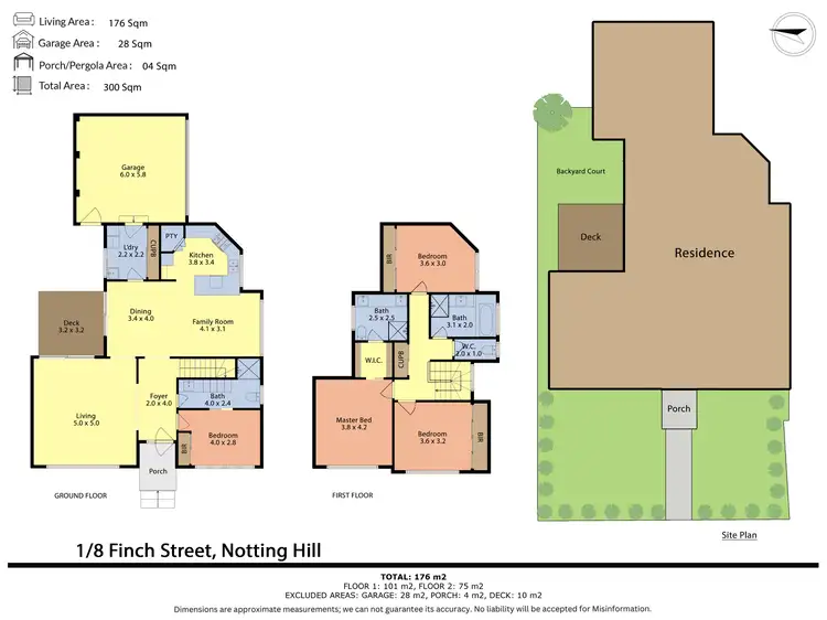 Floorplan of Homely townhouse listing, 1/8 Finch Street, Notting Hill VIC 3168