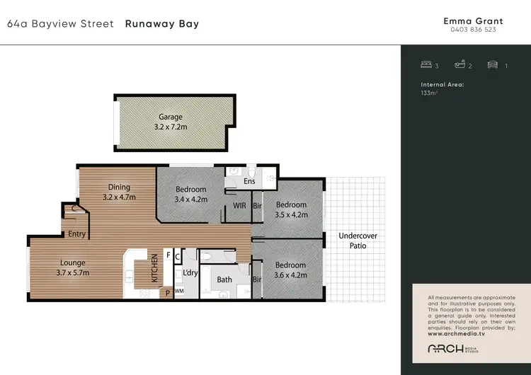 Floorplan of Homely townhouse listing, 2/64 Bayview Street, Runaway Bay QLD 4216