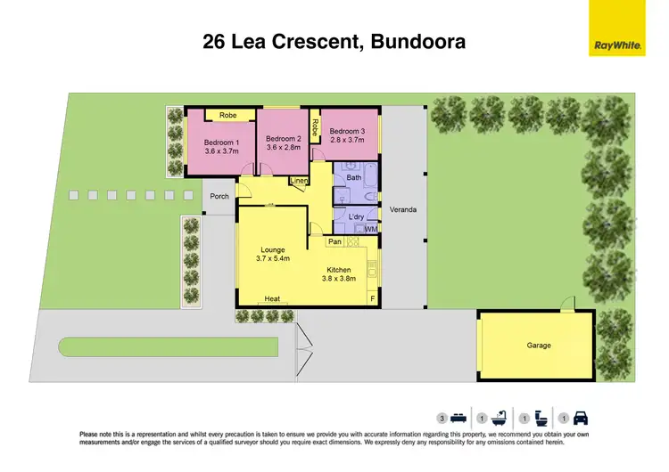 Floorplan of Homely house listing, 26 Lea Crescent, Bundoora VIC 3083