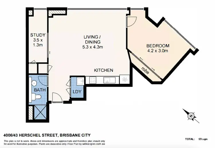 Floorplan of Homely apartment listing, 4006/43 Herschel Street, Brisbane City QLD 4000