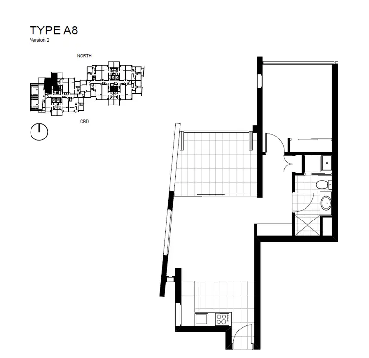 Floorplan of Homely apartment listing, 2106/16 Hamilton Place, Bowen Hills QLD 4006