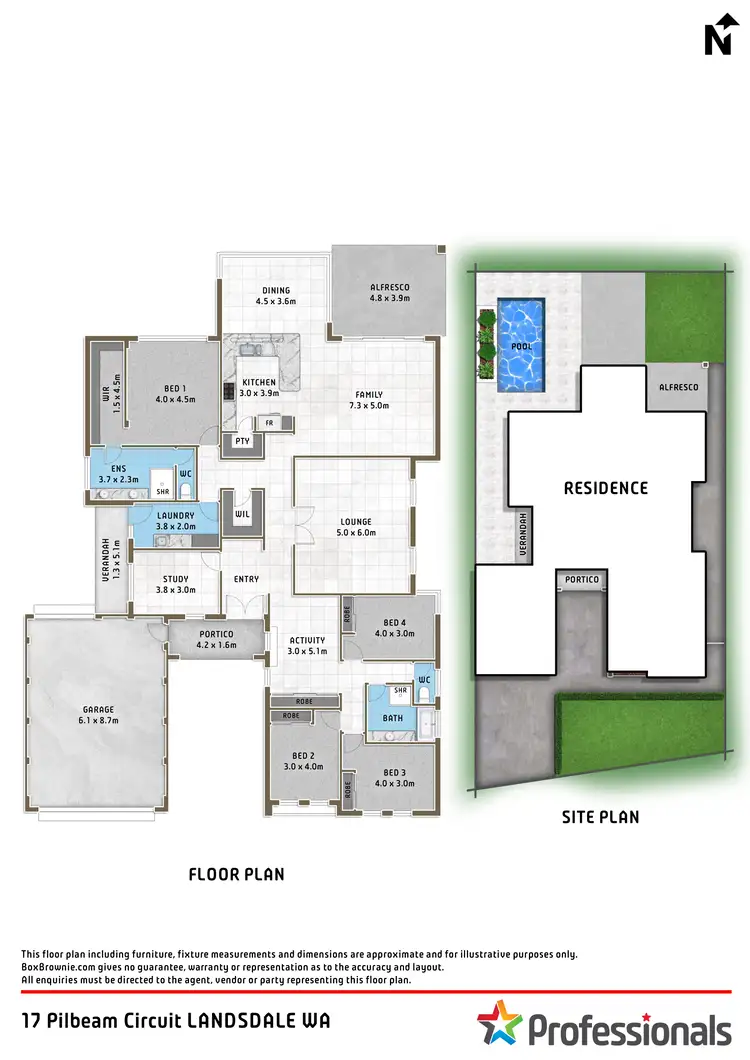 Floorplan of Homely house listing, 17 Pilbeam Circuit, Landsdale WA 6065