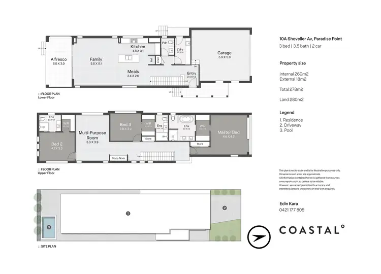 Floorplan of Homely house listing, 10A Shoveller Avenue, Paradise Point QLD 4216