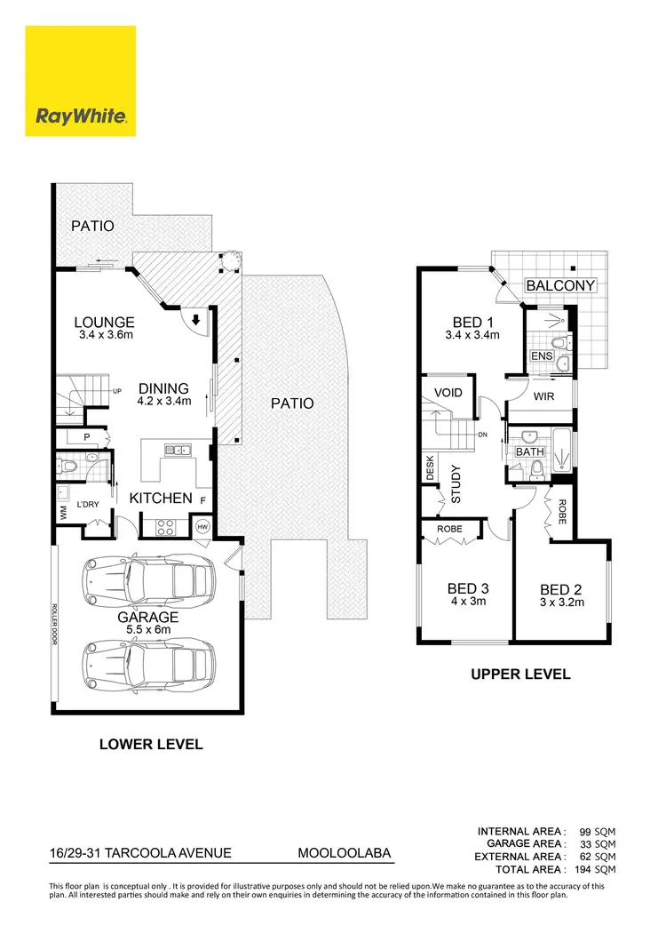 Floorplan of Homely townhouse listing, 16/29-31 Tarcoola Avenue, Mooloolaba QLD 4557