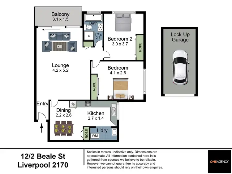 Floorplan of Homely unit listing, 12/2 Beale Street, Liverpool NSW 2170