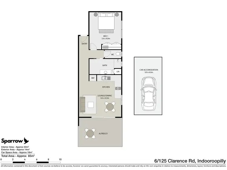 Floorplan of Homely unit listing, 6/125 Clarence Road, Indooroopilly QLD 4068