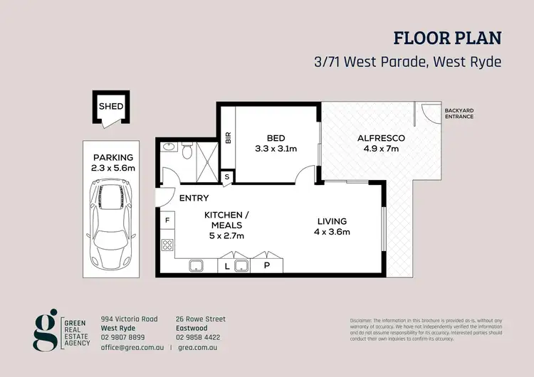 Floorplan of Homely apartment listing, G03/71 West Parade, West Ryde NSW 2114