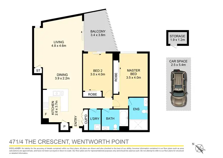 Floorplan of Homely apartment listing, 471/4 The Crescent, Wentworth Point NSW 2127