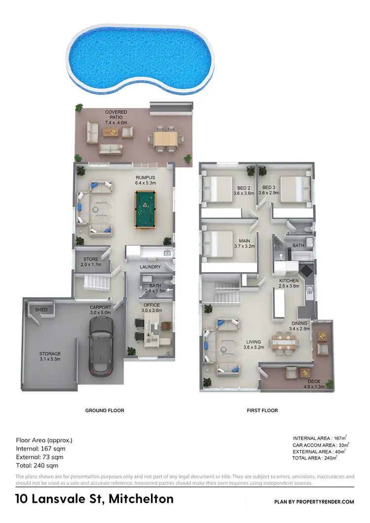 Floorplan of Homely house listing, 10 Lansvale Street, Mitchelton QLD 4053