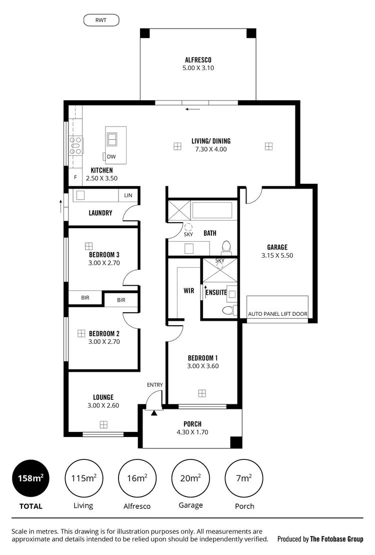 Floorplan of Homely house listing, 1/3 Miami Court, Fulham Gardens SA 5024
