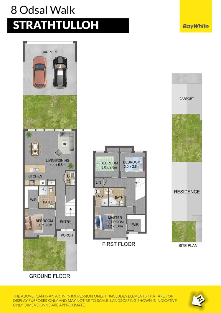 Floorplan of Homely townhouse listing, 8 Odsal Walk, Strathtulloh VIC 3338