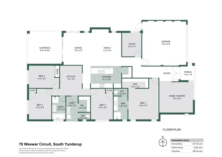 Floorplan of Homely house listing, 78 Weewar Circuit, South Yunderup WA 6208