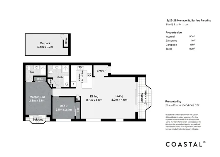 Floorplan of Homely apartment listing, 13/26-28 Monaco Street, Surfers Paradise QLD 4217