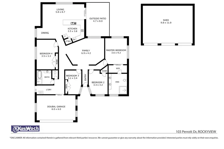 Floorplan of Homely house listing, 103 Perrott Drive, Rockyview QLD 4701