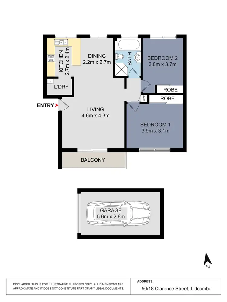Floorplan of Homely unit listing, 50/18 Clarence Street, Lidcombe NSW 2141