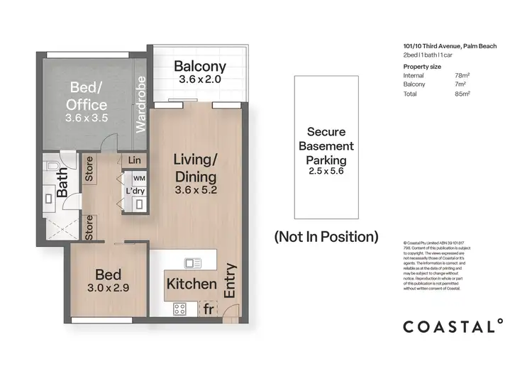 Floorplan of Homely apartment listing, 101/10 Third Avenue, Palm Beach QLD 4221