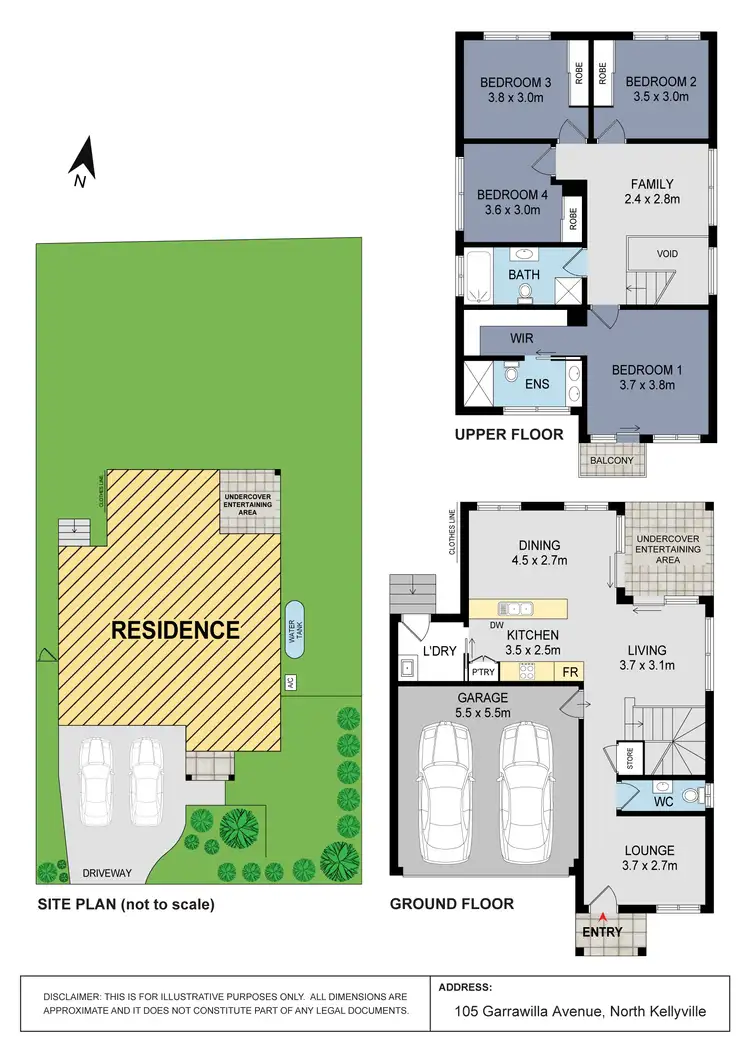 Floorplan of Homely house listing, 105 Garrawilla Ave, North Kellyville NSW 2155