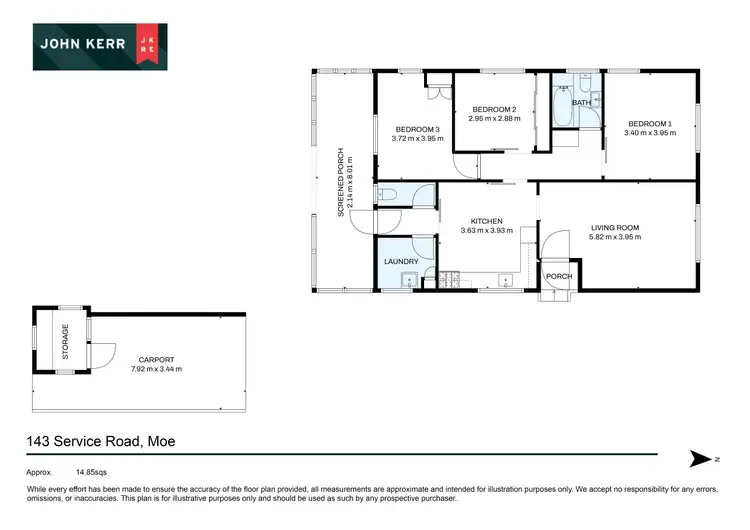 Floorplan of Homely house listing, 143 Service Road, Moe VIC 3825