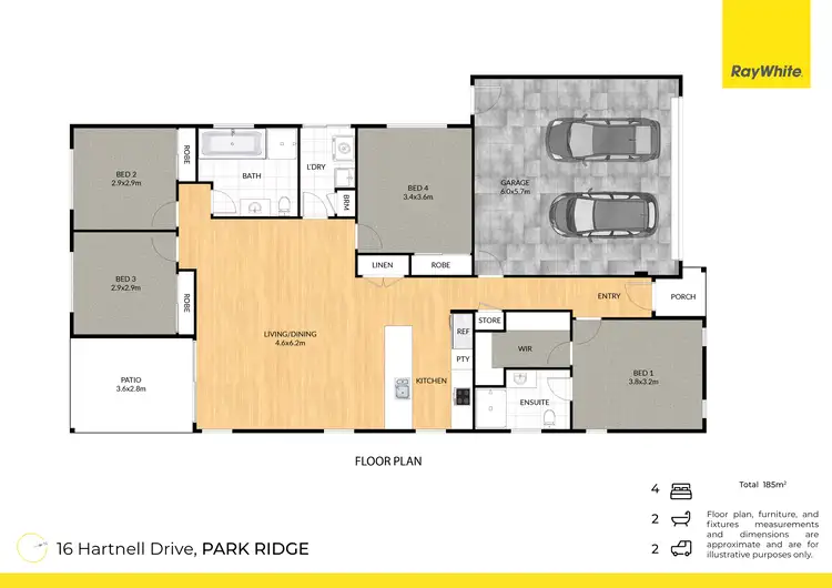 Floorplan of Homely house listing, 16 Hartnell Drive, Park Ridge QLD 4125