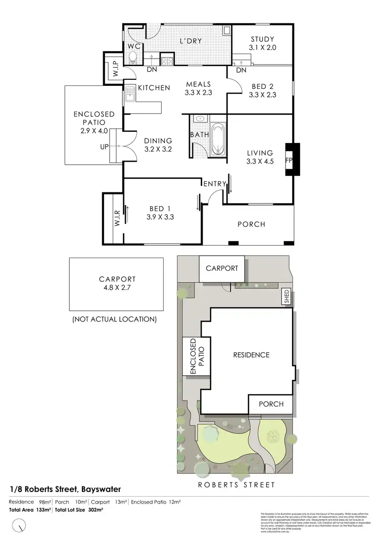 Floorplan of Homely house listing, 1/8 Roberts Street, Bayswater WA 6053