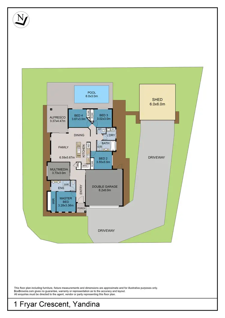 Floorplan of Homely house listing, 1 Fryar Crescent, Yandina QLD 4561