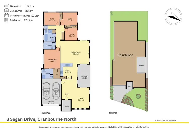 Floorplan of Homely house listing, 3 Sagan Drive, Cranbourne North VIC 3977