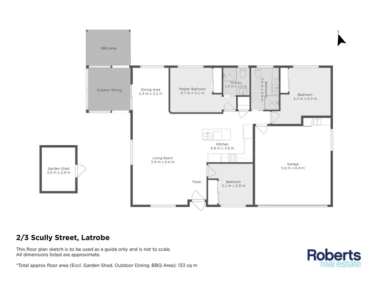 Floorplan of Homely unit listing, 2/3 Scully Street, Latrobe TAS 7307