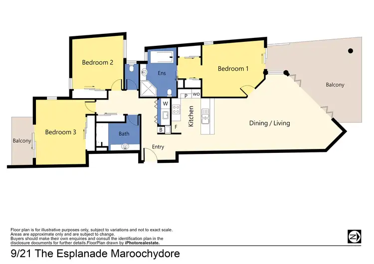 Floorplan of Homely unit listing, 9/21 The Esplanade, Maroochydore QLD 4558