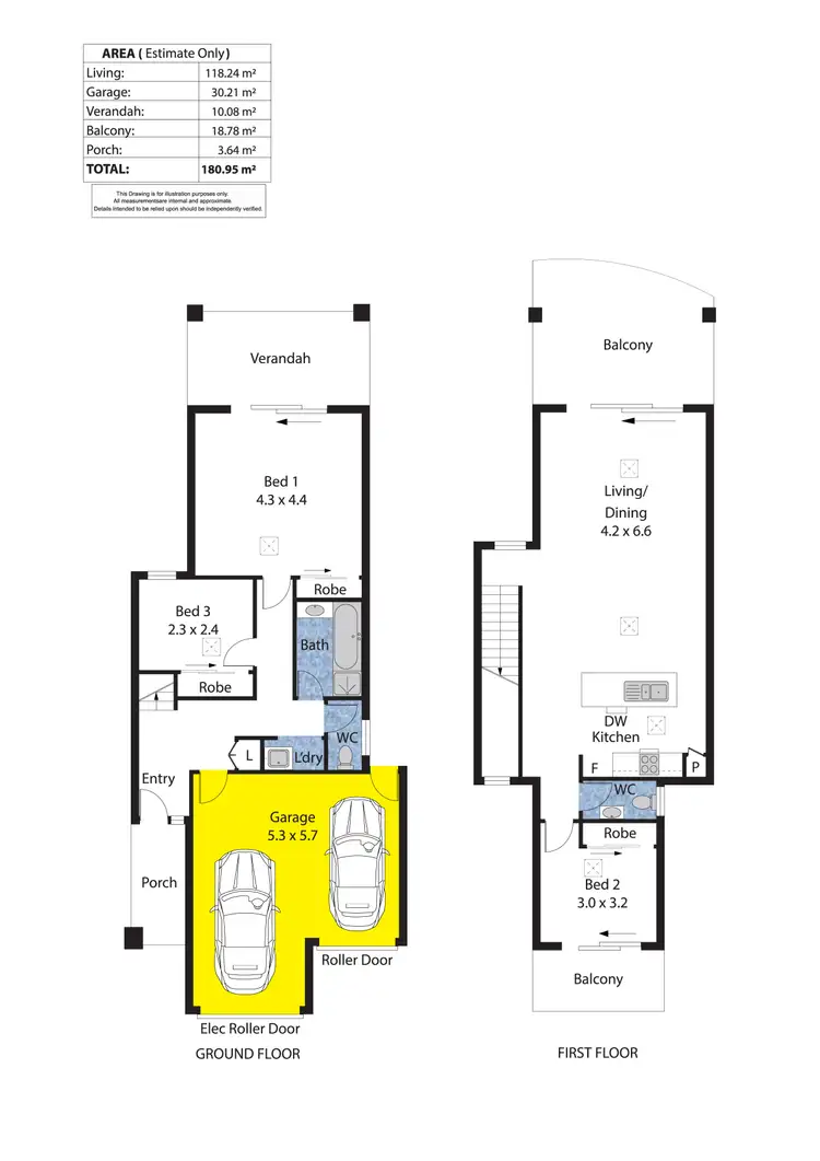 Floorplan of Homely townhouse listing, 9/61 St Andrews Boulevard, Normanville SA 5204