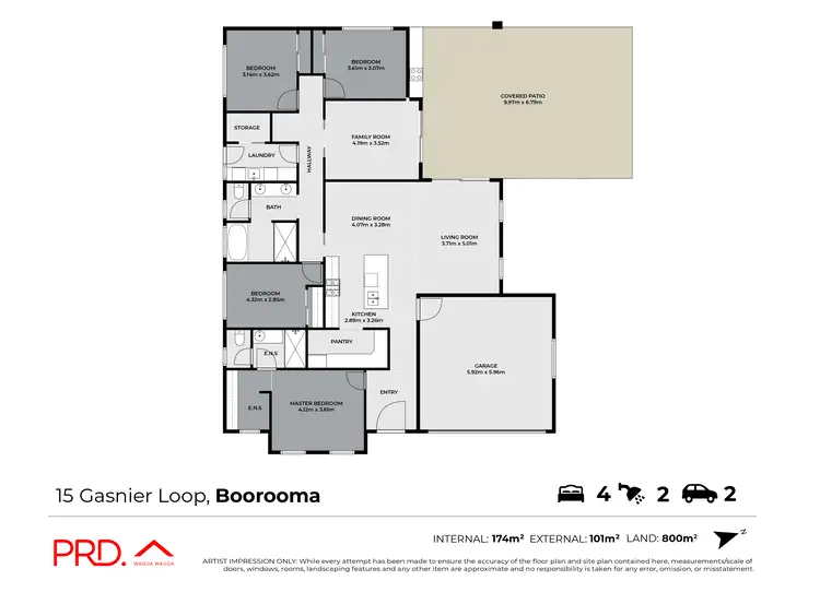 Floorplan of Homely house listing, 15 Gasnier Loop, Boorooma NSW 2650