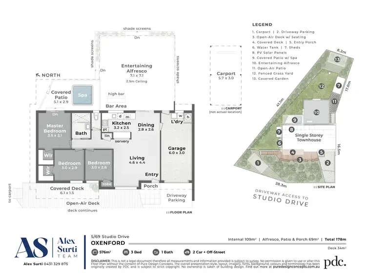 Floorplan of Homely townhouse listing, 5/69 Studio Drive, Oxenford QLD 4210