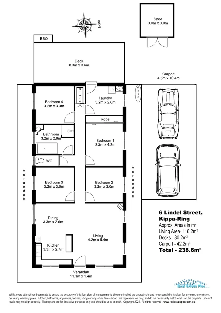 Floorplan of Homely house listing, 6 Lindel Street, Kippa-Ring QLD 4021