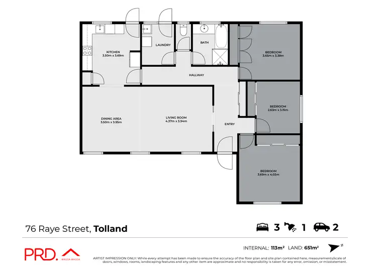 Floorplan of Homely house listing, 76 Raye Street, Tolland NSW 2650