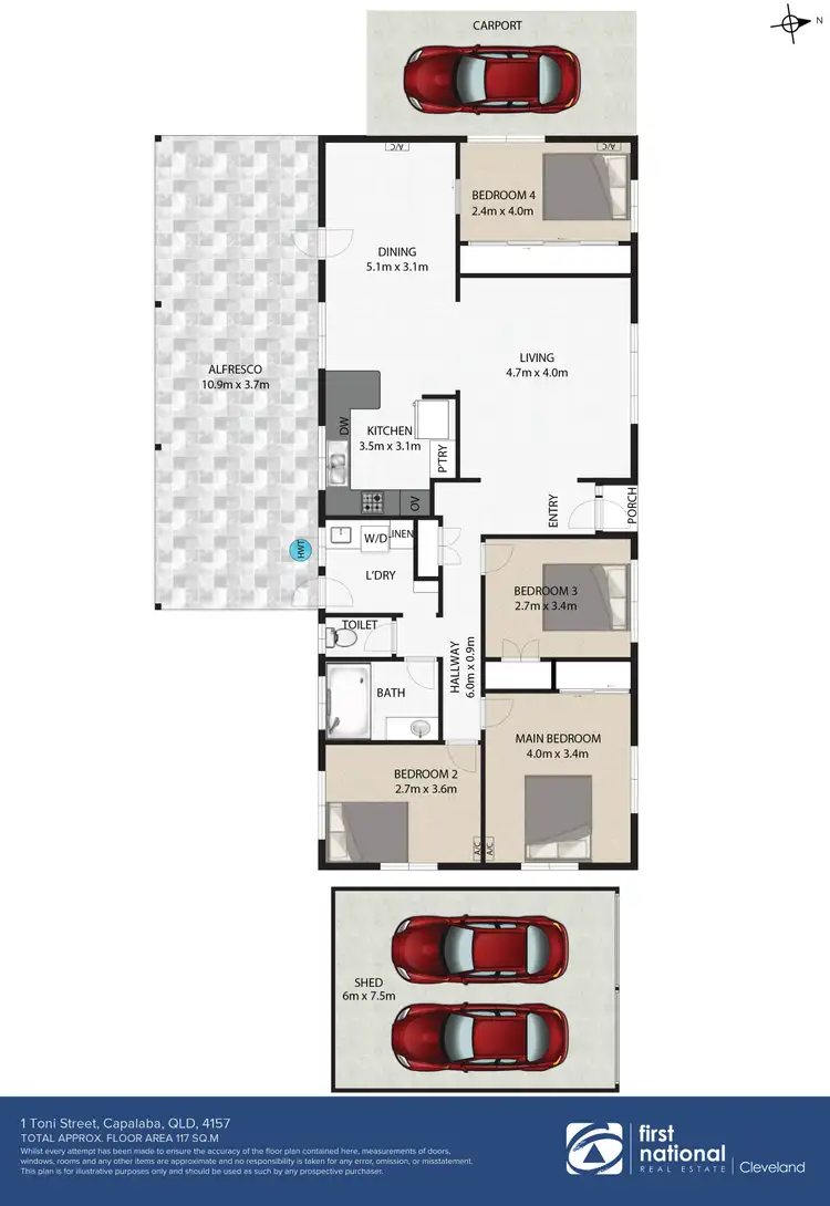 Floorplan of Homely house listing, 1 Toni Street, Capalaba QLD 4157
