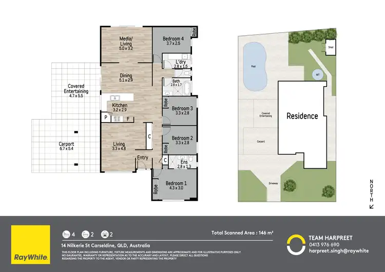 Floorplan of Homely house listing, 14 Nilkerie Street, Carseldine QLD 4034