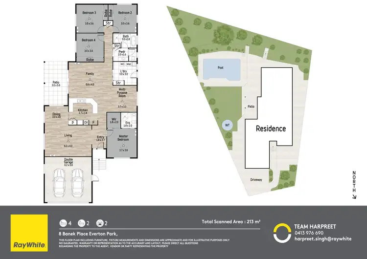 Floorplan of Homely house listing, 8 Banek Place, Everton Park QLD 4053