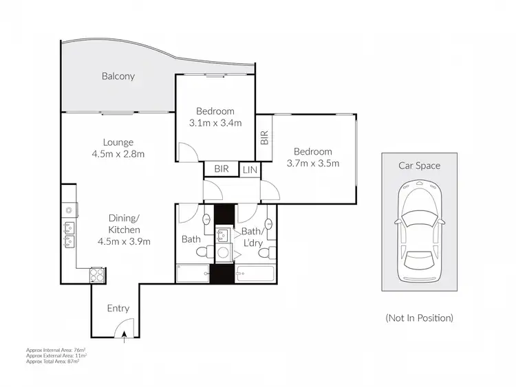 Floorplan of Homely apartment listing, 3256/23 Ferny Avenue, Surfers Paradise QLD 4217