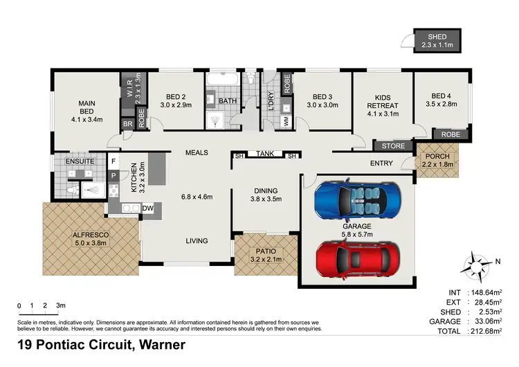 Floorplan of Homely house listing, 19 Pontiac Circuit, Warner QLD 4500