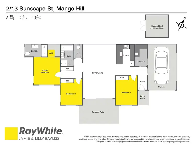 Floorplan of Homely semi-detached listing, 2/13 Sunscape Street, Mango Hill QLD 4509