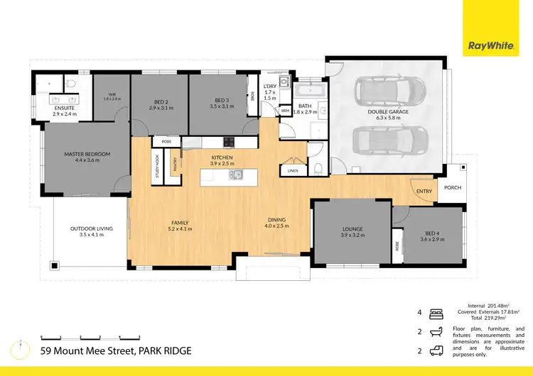 Floorplan of Homely house listing, 59 Mount Mee Street, Park Ridge QLD 4125