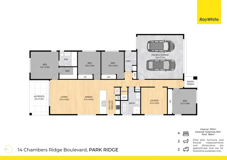 Floorplan of Homely house listing, 14 Chambers Ridge Boulevard, Park Ridge QLD 4125