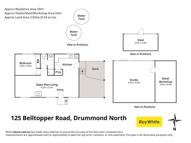 Floorplan of Homely house listing, 125 Belltopper Road, Drummond North VIC 3446