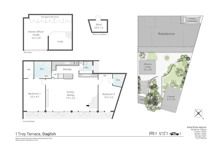 Floorplan of Homely house listing, 1 Troy Terrace, Daglish WA 6008