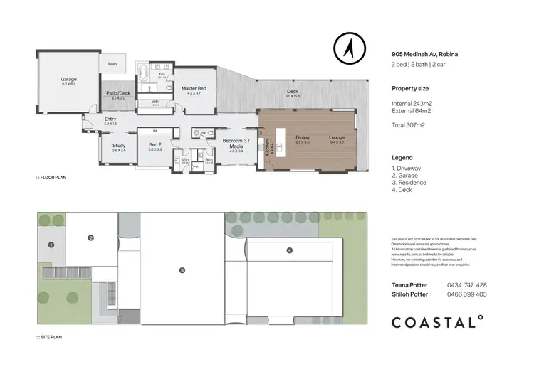 Floorplan of Homely house listing, 905 Medinah Avenue, Robina QLD 4226