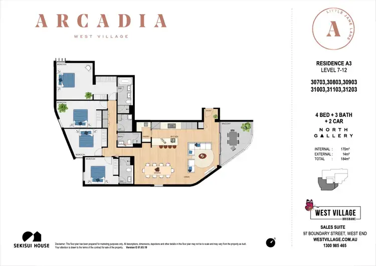 Floorplan of Homely apartment listing, 31203/21 Mollison Street, West End QLD 4101