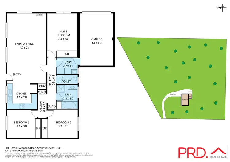 Floorplan of Homely house listing, 804 Linton-Carngham Road, Snake Valley VIC 3351