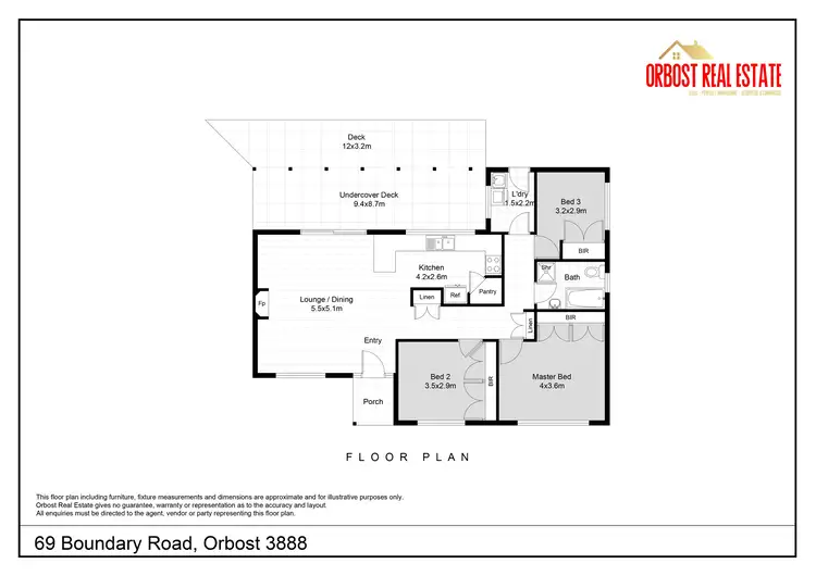 Floorplan of Homely house listing, 69 Boundary Road, Orbost VIC 3888