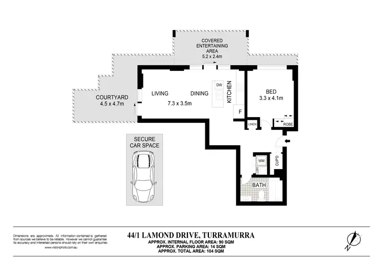 Floorplan of Homely apartment listing, 44/1 Lamond Drive, Turramurra NSW 2074